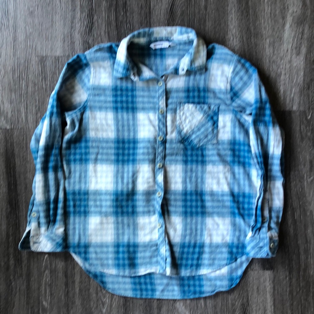 Light blue and White Flannel